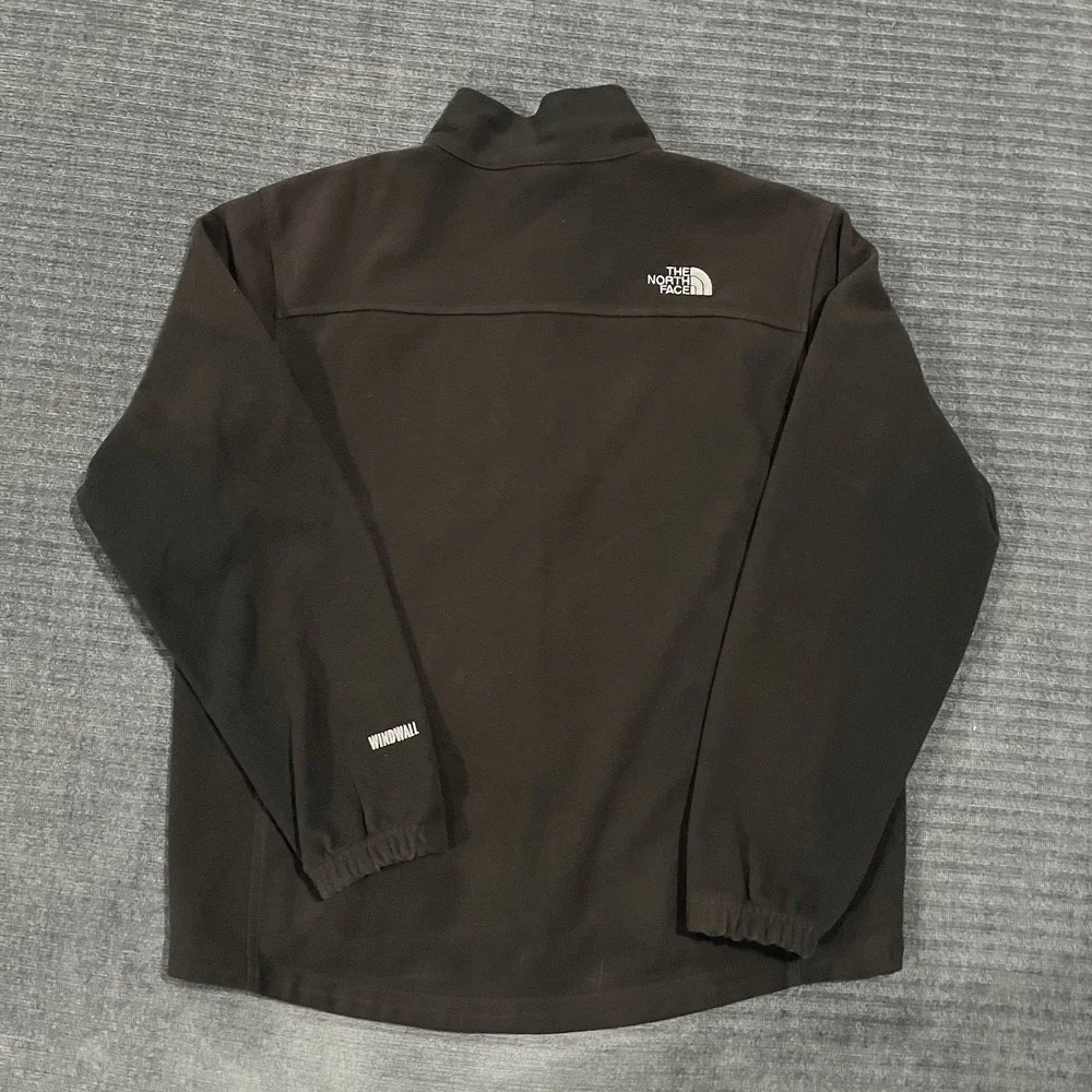 The North Face Jacket WindWall Mens Large Black Fleece Winter Fall WARM